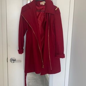 Michael Kors red pea coat